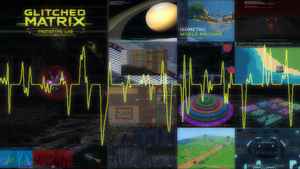 A collage of GLITCHED MATRIX Prototype Lab projects, tools, worlds, simulations, and game experiments.